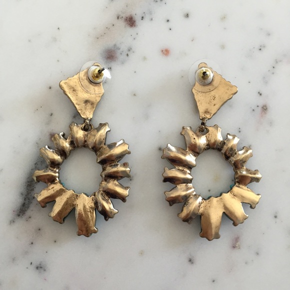 🆑 "Irina" Earrings || Blue & Clear Crystal - Picture 3 of 12